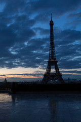 Eiffel Tower at dawn
