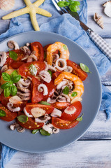 Salad with seafood