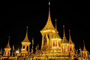 BANGKOK, THAILAND - NOVEMBER 2 2017: The Royal Crematorium for HM King Bhumibol Adulyadej at Sanam...
