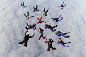 Skydiving. Formation.