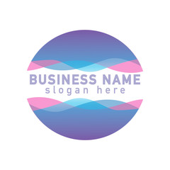 Wave Circle Abstract Logo Template
