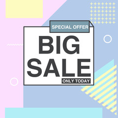 Big Sale Memphis style Banner or Poster