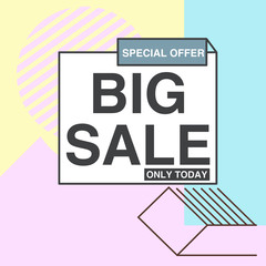 Big Sale Memphis style Banner or Poster