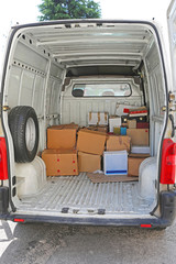 Boxes in Van Delivery