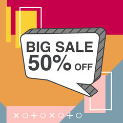 Big Sale Memphis style Banner or Poster