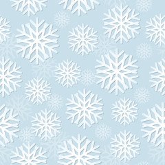 Naklejka na ściany i meble Seamless pattern with snowflakes
