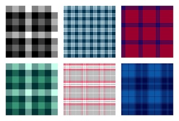 seamless checkered plaid pattern bundle 6. nice for background, wallpaper, and decorative purpose, fabrication and textile design such as flannel etc. © joyjojojoy