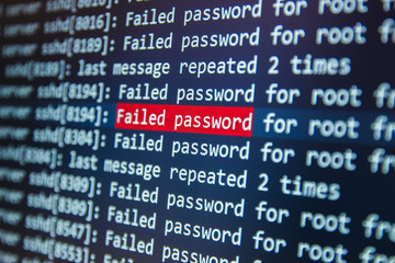 Failed password for root on server