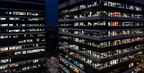 Office building at night