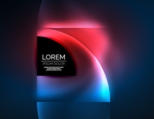 Abstract vector round banner