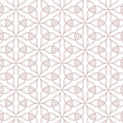 Fototapeta premium Geometric contour pattern on white background. Hand drawn organic abstract background.