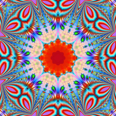 Fototapeta na wymiar Colorful Fractal Background. A fractal is a natural phenomenon o