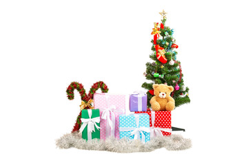 Gift boxes christmas concept