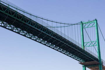 Fototapeta na wymiar Green Metal Bridge