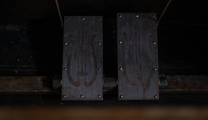 Black Pedals Piano Top View