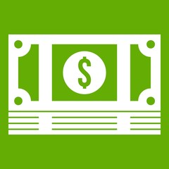 Stack of money icon green