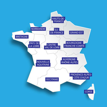 Carte de France des régions