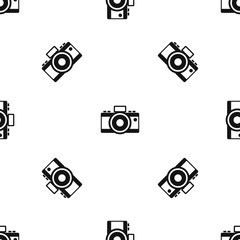 Photocamera pattern seamless black