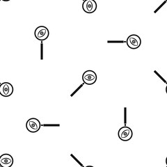 Magnifying glass pattern seamless black