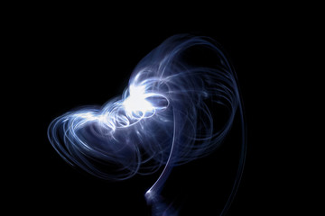 Fototapeta premium Abstract light ray on black background