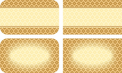 Set of vector abstract geometric colored brown frames