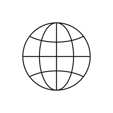 recommend clip art: Globe icon, outline Earth icon