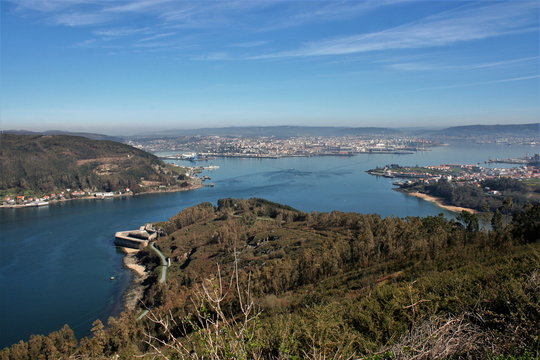San Felipe Castle, Ferrol, A coruna, Spain, Military fortress that, next to the castle of the Palm, on the opposite side of the Ria, closed and protected the entrance of ships in the port of Ferrol, 