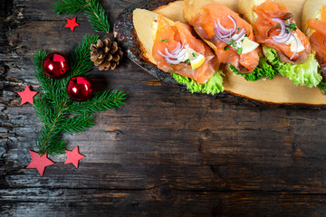 Buffet - Brötchen - Sandwich - Platte - Wurst - Käse - Lachs