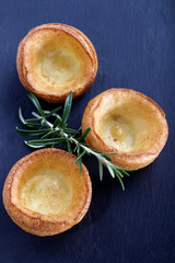 yorkshire pudding with fresh rosemary