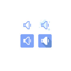 icon Loudspeaker blue vector on white background. logo. web. Symbols. design.  illustration