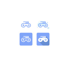 icon Game blue vector on white background. logo. web. Symbols. design.  illustration