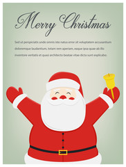 Christmas greeting card with Merry Christmas wishes. Vector