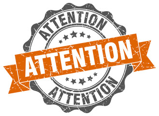 Obraz premium attention stamp. sign. seal