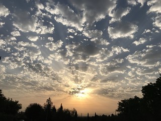 Nuvole al tramonto
