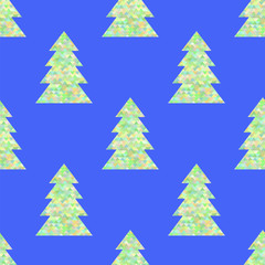 Green Decorative Seamless Pattern