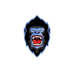 Wild Animal - gorilla - vector logo/icon illustration