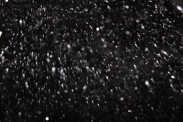 the snow at night bokeh macro