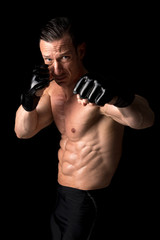 Fototapeta na wymiar MMA athlete