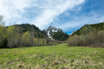 Panoramic view of french Alps