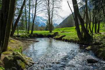 Panoramic view of french Alps