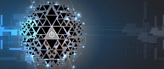 Naklejka premium Digital technology world. Business virtual concept. Vector background