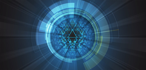 Fototapeta premium Digital technology world. Business virtual concept. Vector background