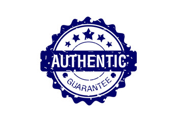 Authentic guarantee stamp design logo