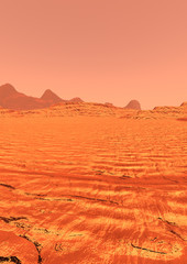 3D Rendering Planet Mars Lanscape © photosvac