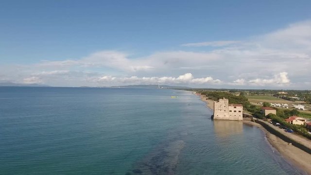 Aerial view of Torre Mozza, Tuscany.