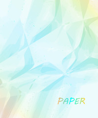 Fototapeta na wymiar Wrinkled Paper Background. Vector