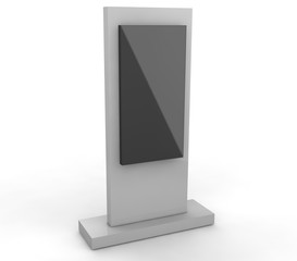 Lcd display stand. 3d illustration isolated on white background