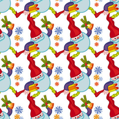 Seamless pattern with gnomes 