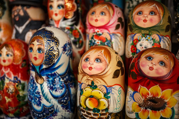 Matryoshka is a Russian wooden toy in the form of a painted doll
