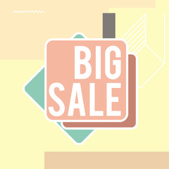 Super modern banner in the Memphis style